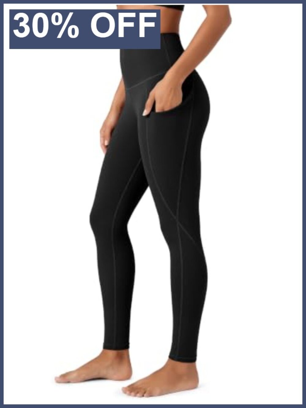 High Waisted Yoga Leggings with Pockets Tummy Control Non See Through Workout